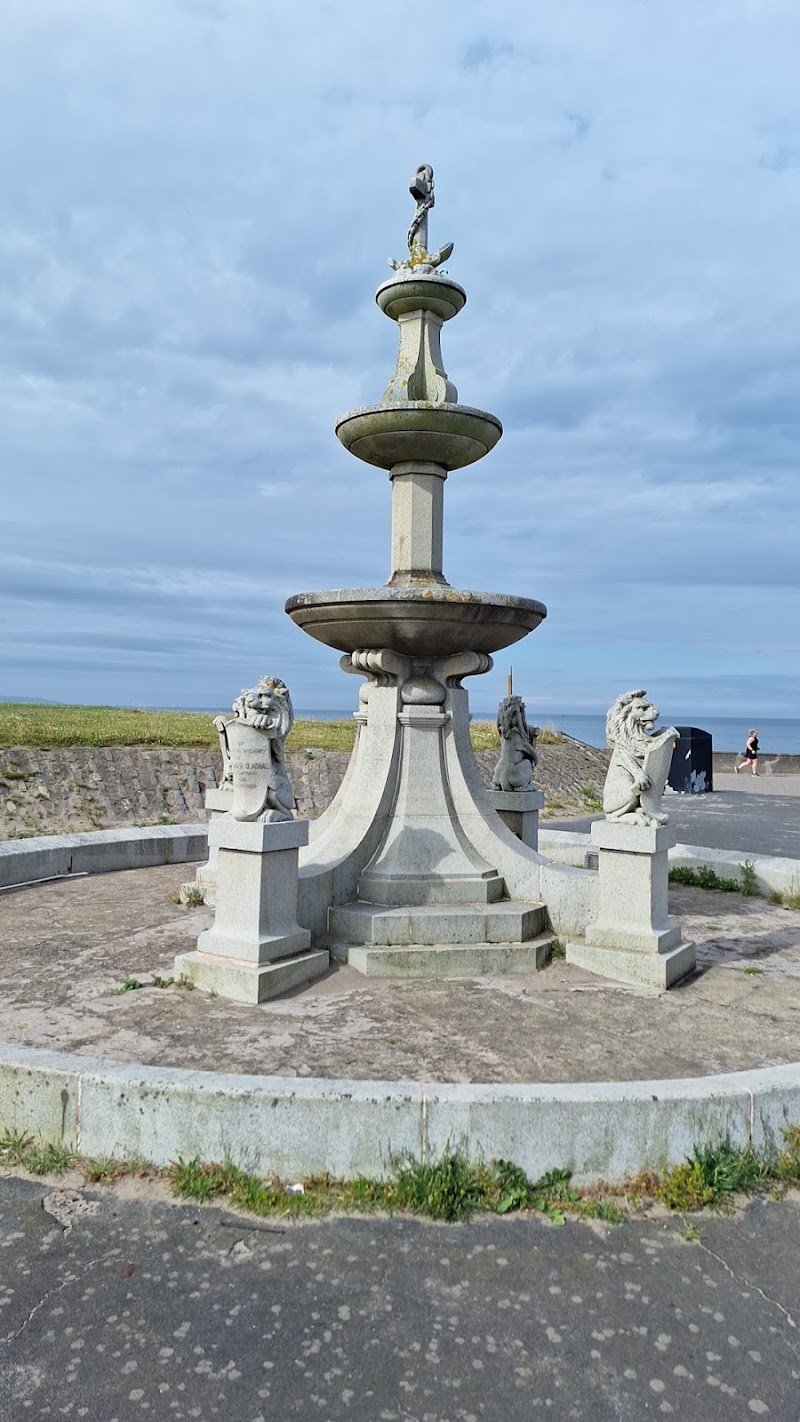 Memorial fountain at Girvan harbour