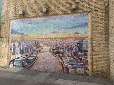 London cityscape street art